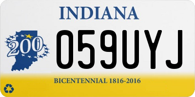 IN license plate 059UYJ