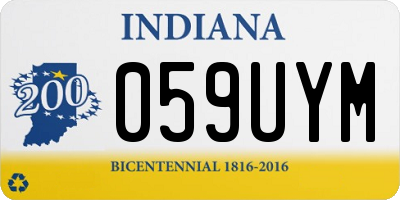 IN license plate 059UYM