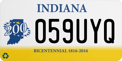 IN license plate 059UYQ