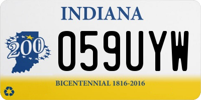 IN license plate 059UYW