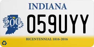 IN license plate 059UYY