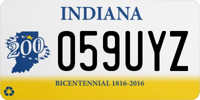 IN license plate 059UYZ