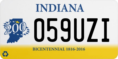 IN license plate 059UZI