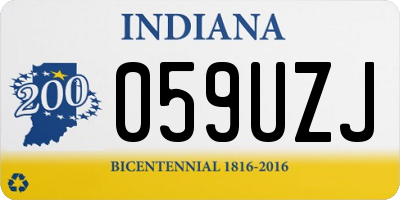 IN license plate 059UZJ