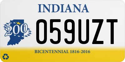 IN license plate 059UZT