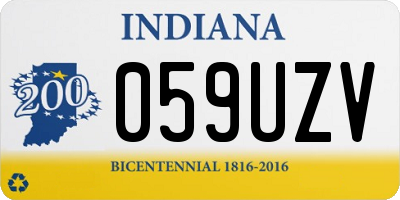 IN license plate 059UZV