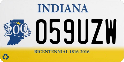 IN license plate 059UZW