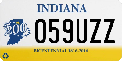 IN license plate 059UZZ