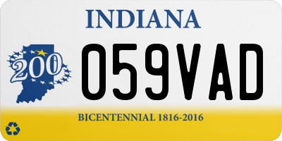 IN license plate 059VAD