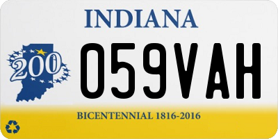 IN license plate 059VAH