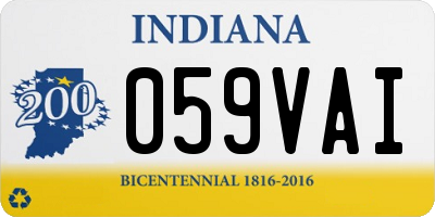 IN license plate 059VAI