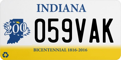 IN license plate 059VAK