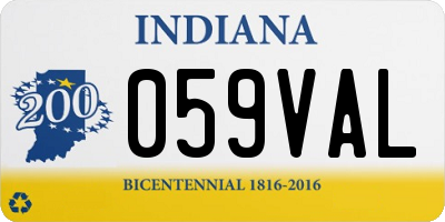 IN license plate 059VAL