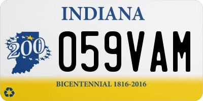 IN license plate 059VAM