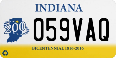 IN license plate 059VAQ