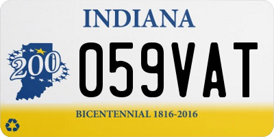 IN license plate 059VAT