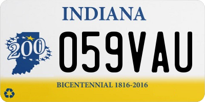 IN license plate 059VAU