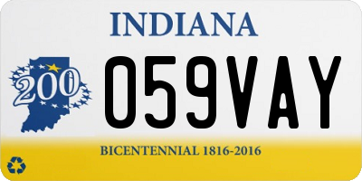 IN license plate 059VAY