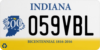 IN license plate 059VBL