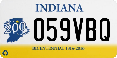 IN license plate 059VBQ