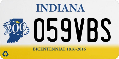 IN license plate 059VBS