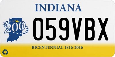 IN license plate 059VBX