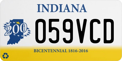 IN license plate 059VCD