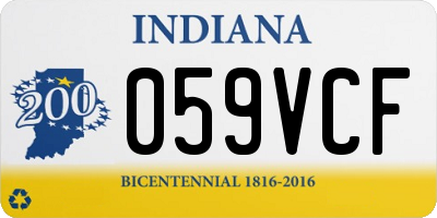 IN license plate 059VCF