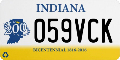 IN license plate 059VCK