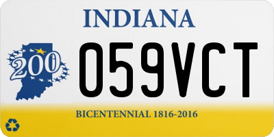 IN license plate 059VCT