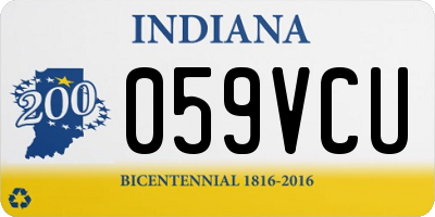 IN license plate 059VCU