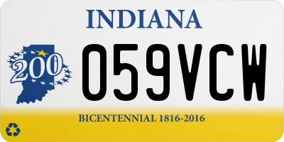 IN license plate 059VCW