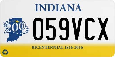 IN license plate 059VCX