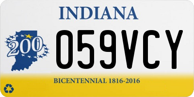 IN license plate 059VCY