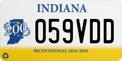 IN license plate 059VDD