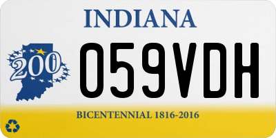 IN license plate 059VDH