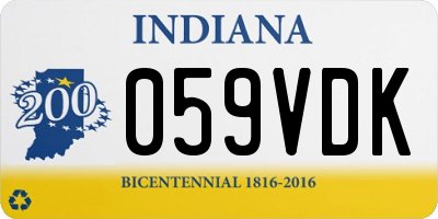 IN license plate 059VDK