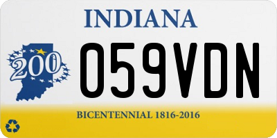 IN license plate 059VDN