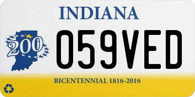 IN license plate 059VED