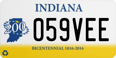IN license plate 059VEE