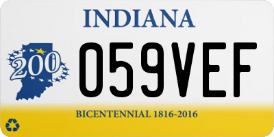 IN license plate 059VEF