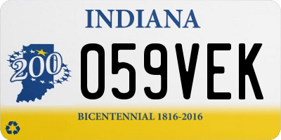 IN license plate 059VEK