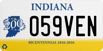 IN license plate 059VEN