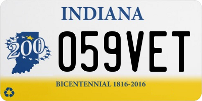 IN license plate 059VET