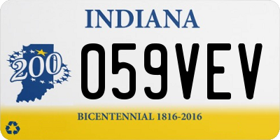 IN license plate 059VEV