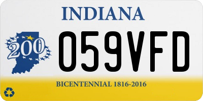 IN license plate 059VFD