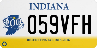IN license plate 059VFH