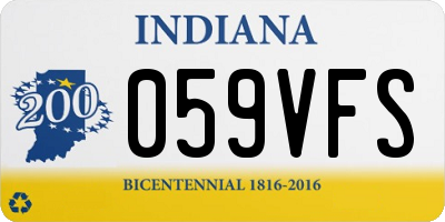 IN license plate 059VFS