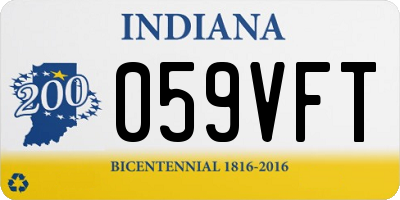 IN license plate 059VFT