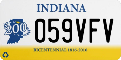 IN license plate 059VFV